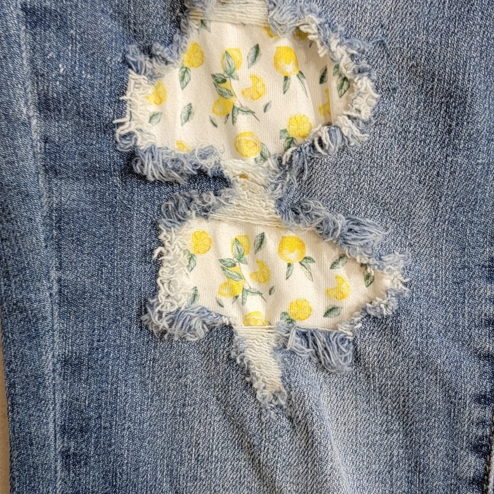 Judy‎ Blue Womens Skinny Fruit Patch Distressed Jeans Size 11/30